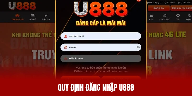 Những quy định quan trọng khi tham gia đăng nhập U888