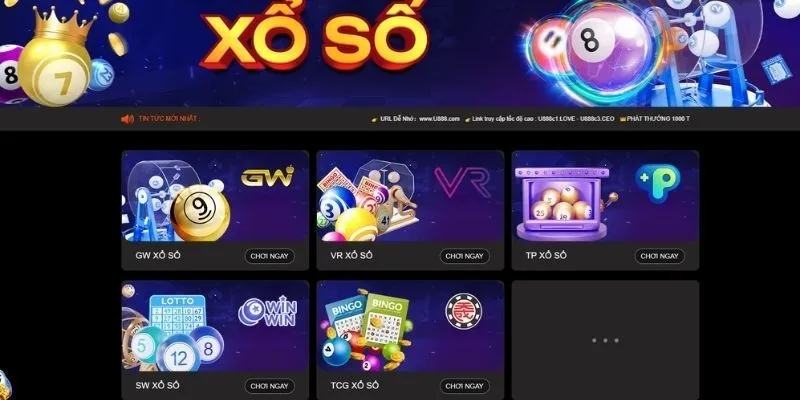 Đa dạng nhà phát hành xổ số uy tín hợp tác U888